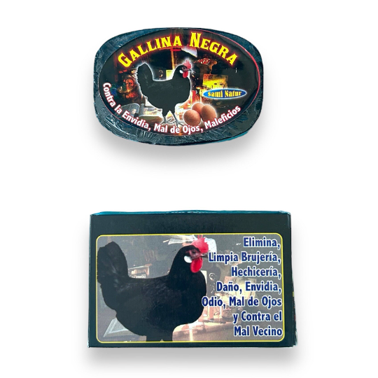 Gallina Negra Soap Bar - Powerful Protection Against Envy, Evil Eye, and Malevolent Energies - Cleansing and Warding 90gr 1 unit